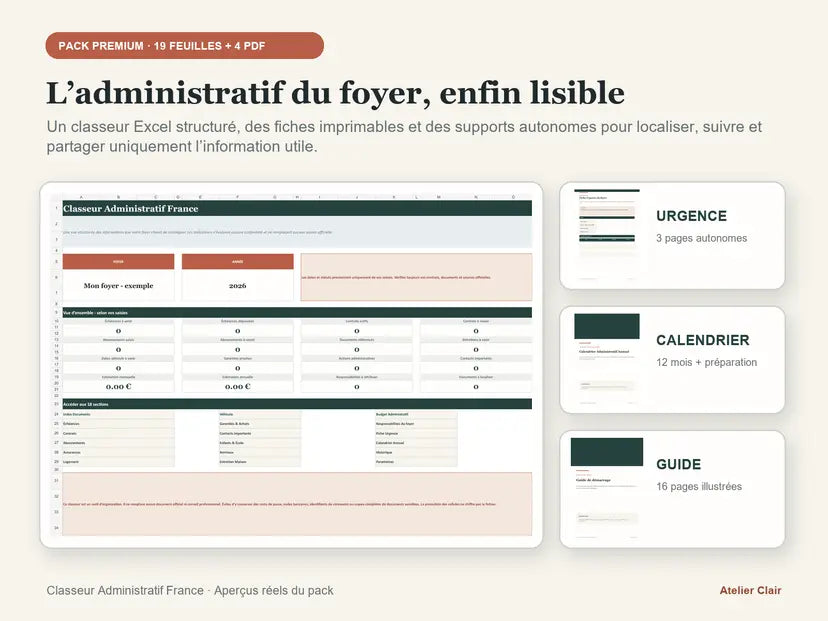 Classeur Administratif France