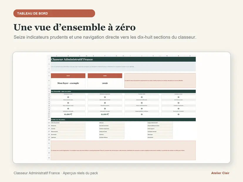 Classeur Administratif France