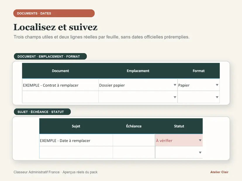 Classeur Administratif France