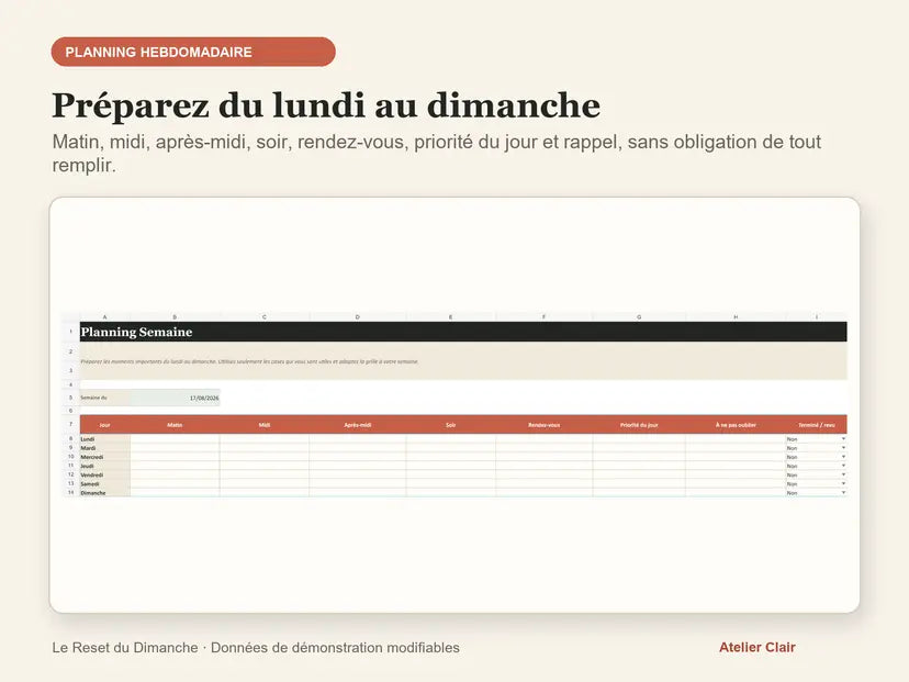 Le Reset du Dimanche