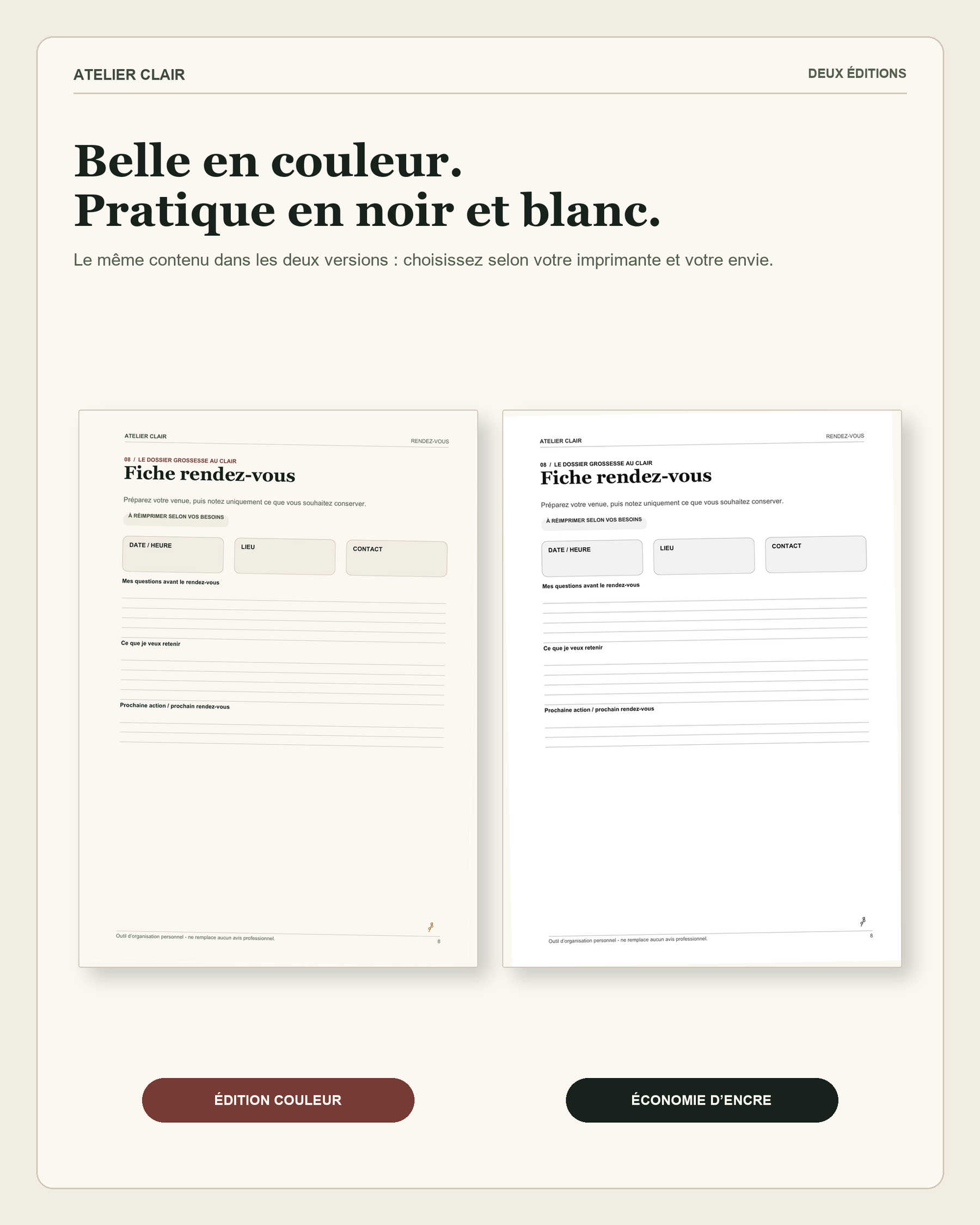 Le Dossier Grossesse au Clair