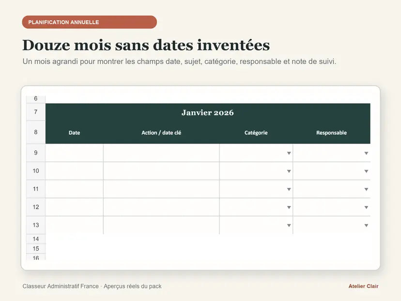 Classeur Administratif France