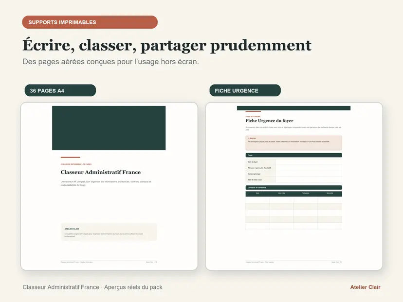 Classeur Administratif France